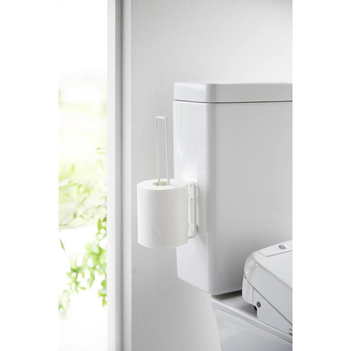 TOILETTENPAPIERHALTER mit Saugnapf – H25 cm - Weiß, Kunststoff (7.7/25/4.5cm) - Yamazaki
