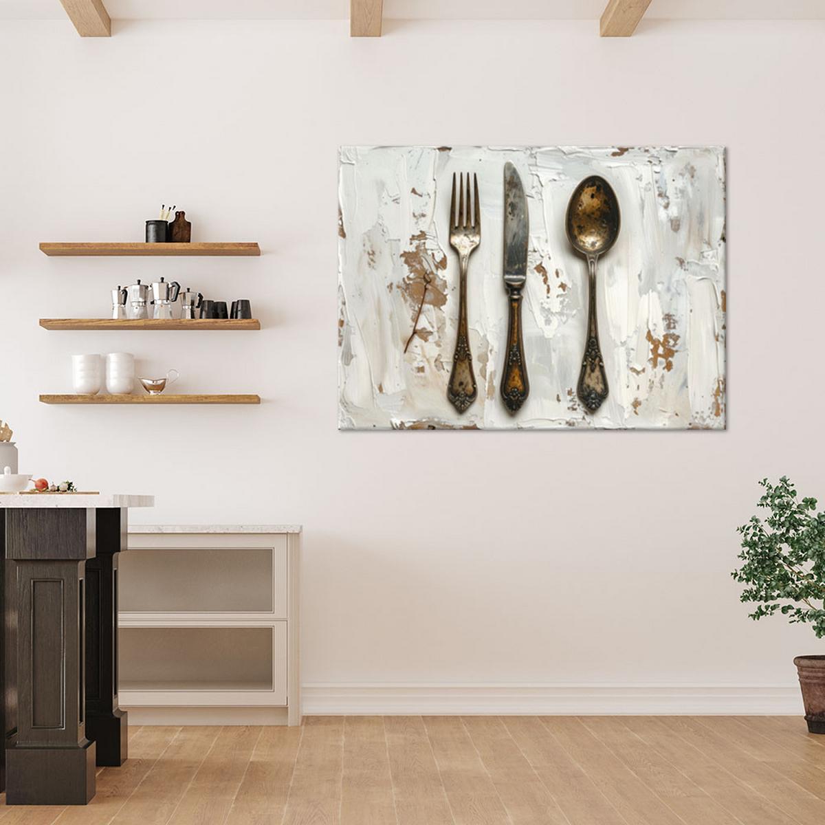 LEINWANDBILD Essen & Trinken 60x40cm - Beige, Textil (60/40cm) - Feeby