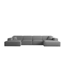 WOHNLANDSCHAFT Celes Premium Bukla - Grau, Holzwerkstoff/Textil (379/73/165cm) - Fun Möbel