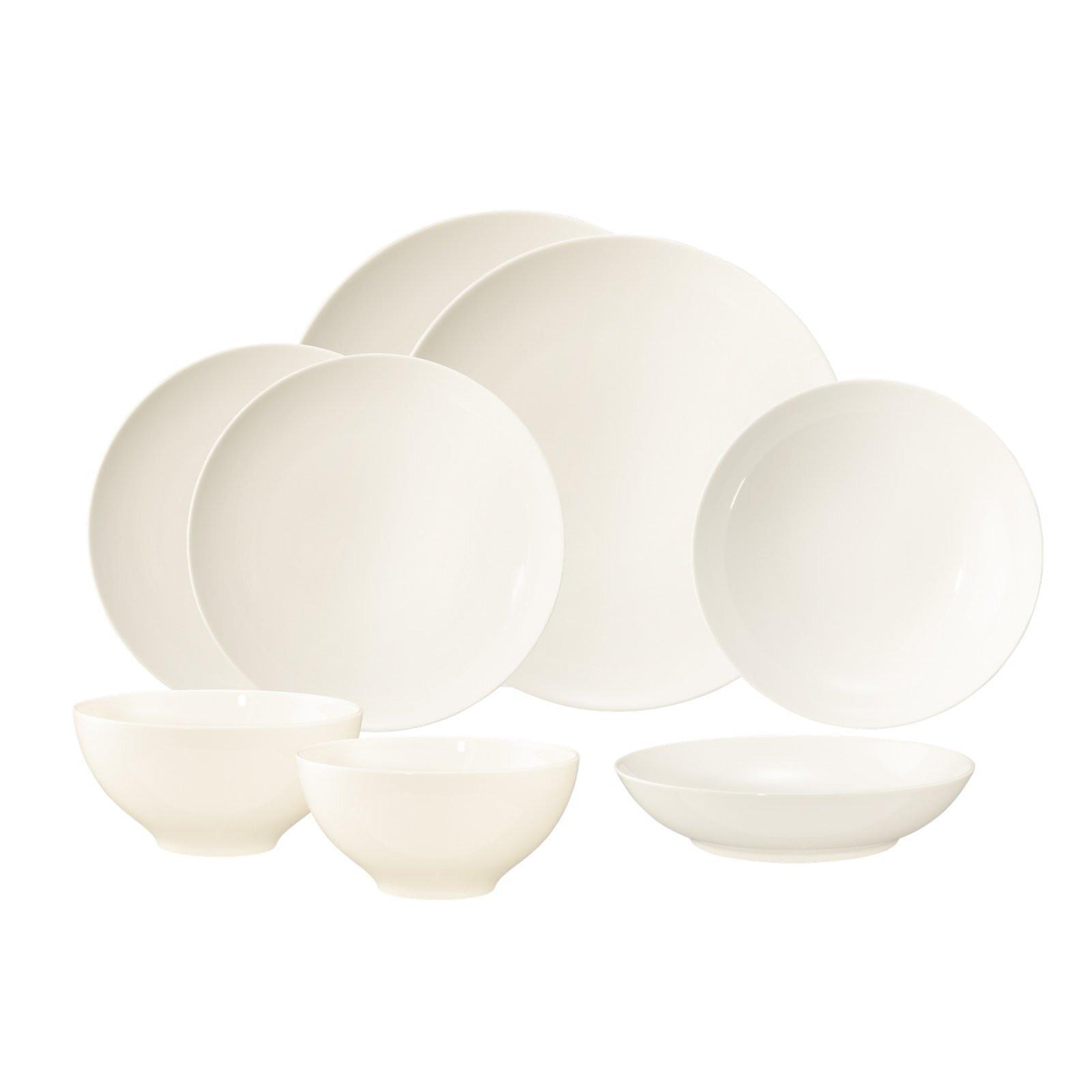 EINSTEIGER-SET Savona Fine Diamond creme 8-tlg. - Creme, Keramik (2/2/2cm) - Seltmann Weiden