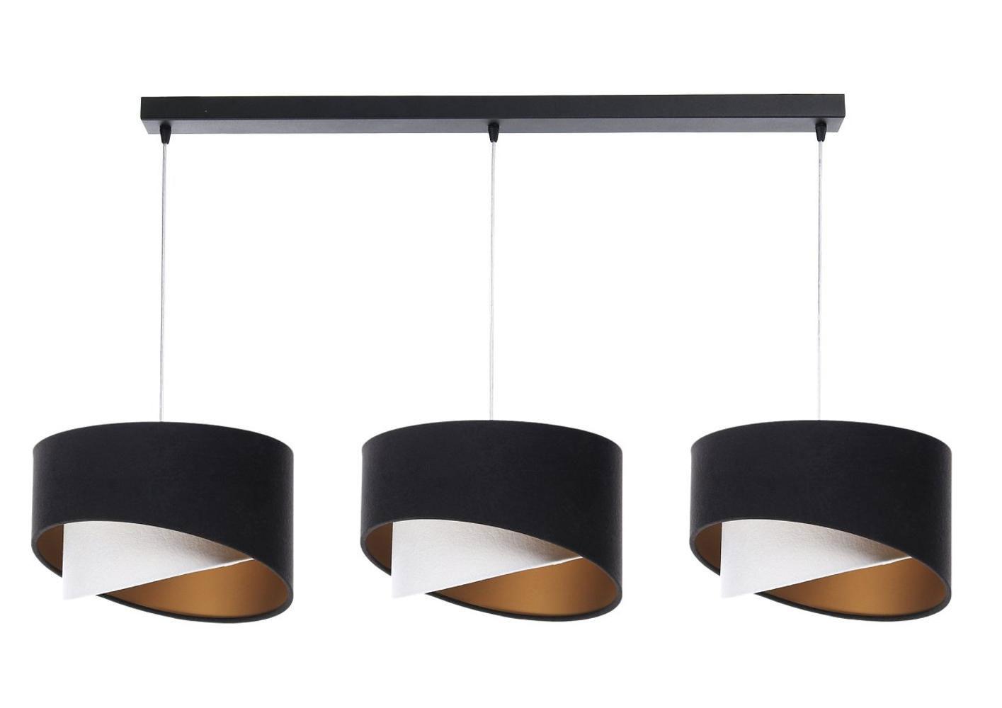 HÄNGELEUCHTE Schwarz 30/18 cm - Schwarz/Weiß, Kunststoff (30/0.3/18cm) - ONZENO