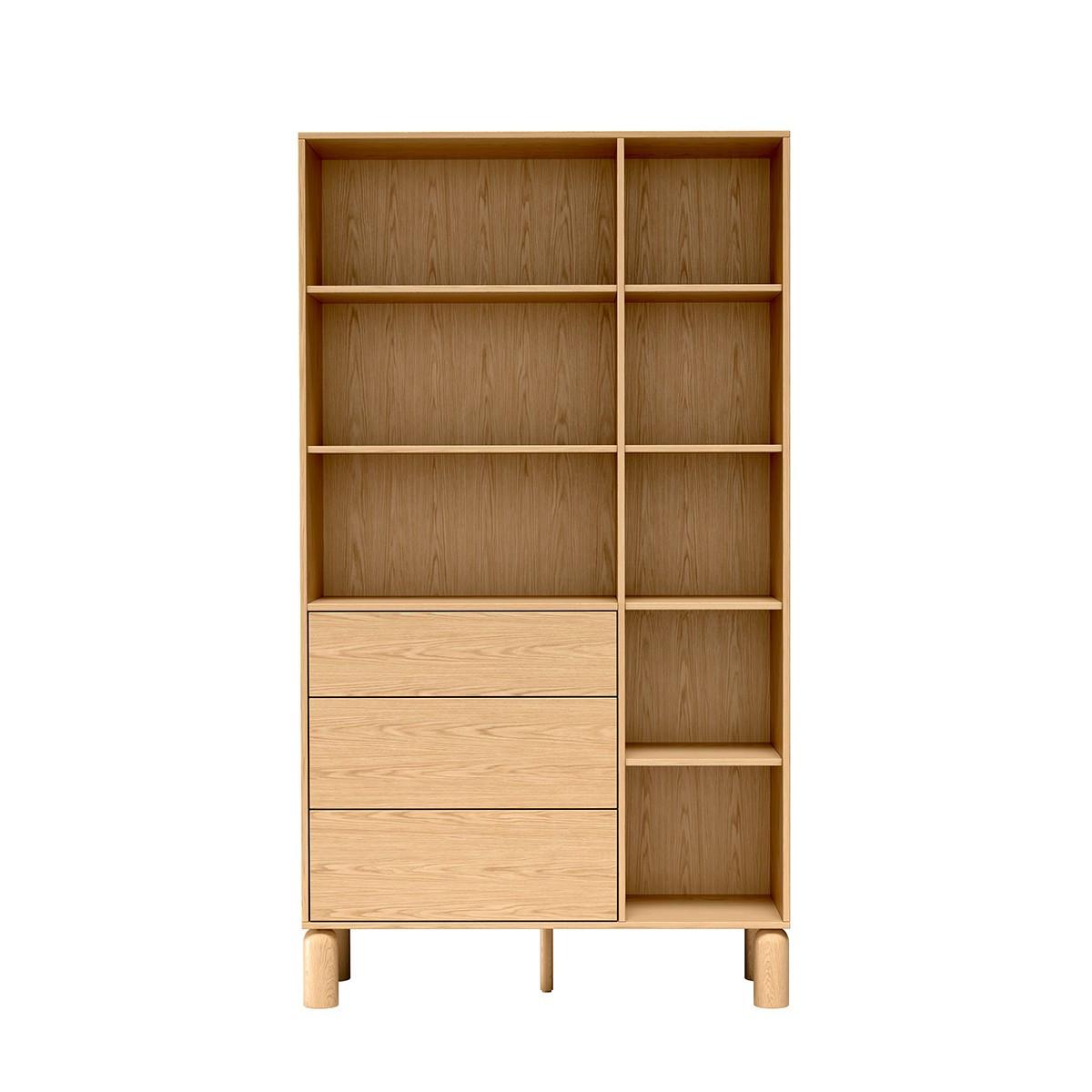 BÜCHERREGAL SABBIA 110/197/40,6 cm Wohnzimmerregal Hochschrank Regal Eichefarben - Eichefarben, Holzwerkstoff (110/197/40.6cm) - MASSENO