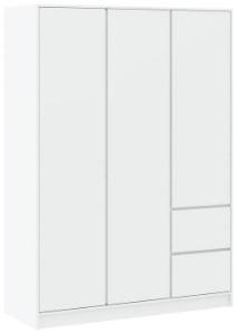 Kleiderschrank Basit Weiß