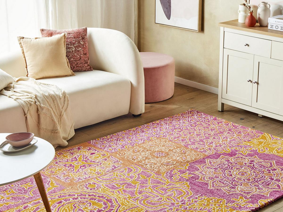 VINTAGE-TEPPICH Avanos 200/200 cm - Multicolor, Textil (200/200cm) - Beliani