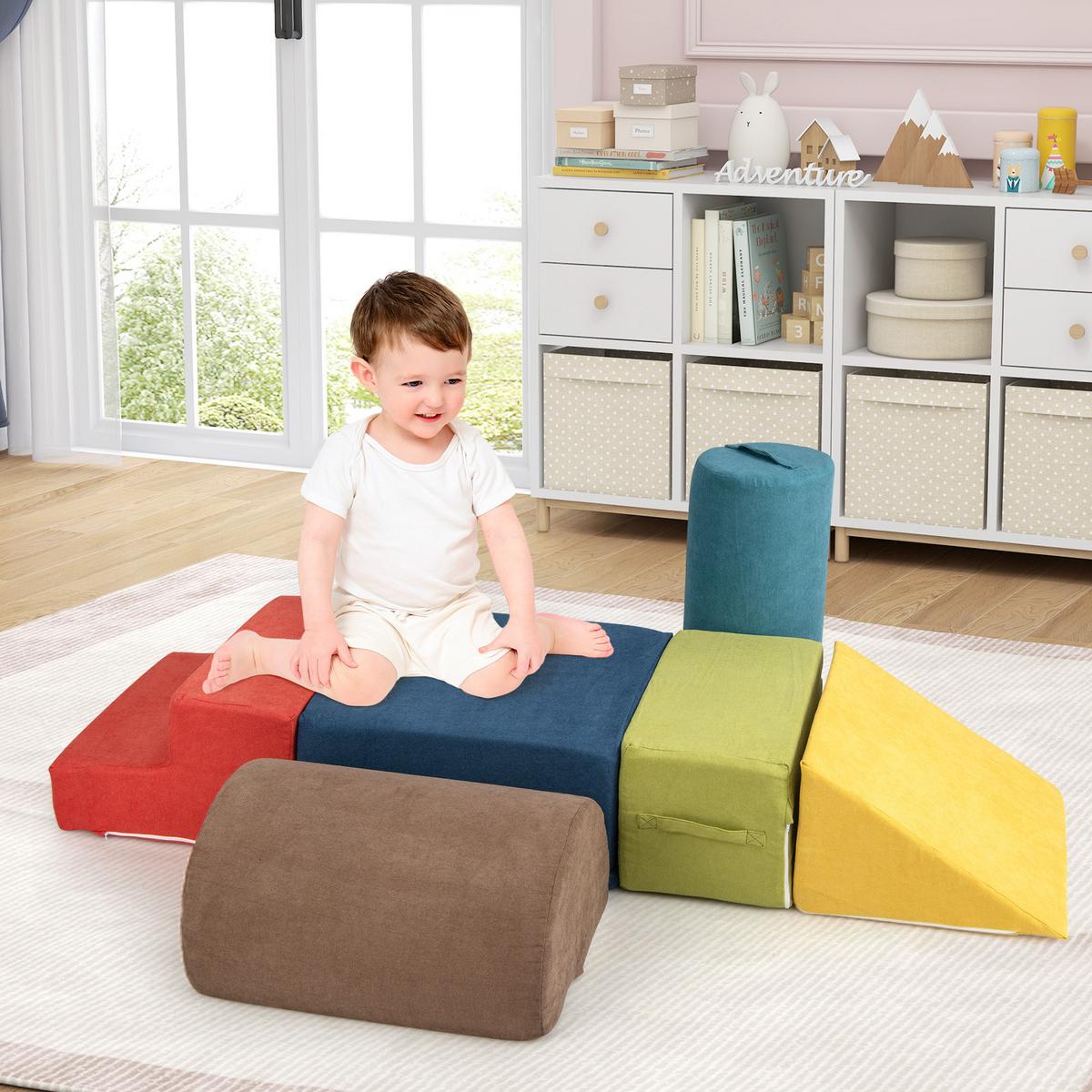 SCHAUMSTOFFBLOCK Farbig (6-teilig) - Multicolor, Textil (50/25/40cm) - COSTWAY