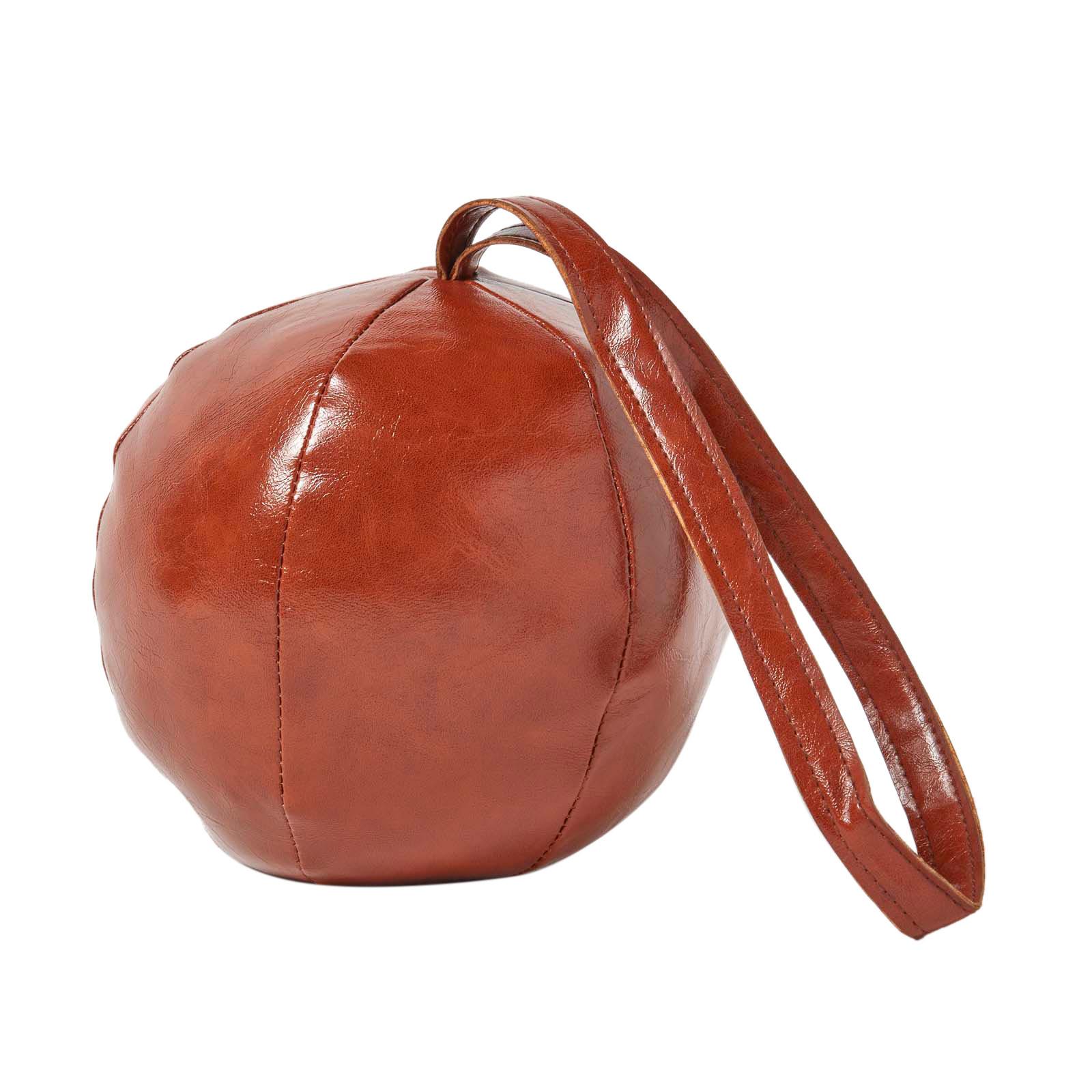 TÜRSTOPPER Ball - Braun, Kunststoff (17/17cm) - Homescapes
