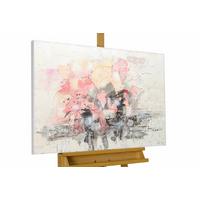ACRYLBILD HANDGEMALT 104/78 cm - Pink/Weiß, Holz/Textil (104/78cm) - KUNSTLOFT