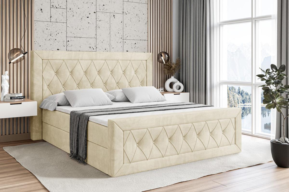 BOXBETT NOEL-Z - 140 x 200 - H3 - Beige - Beige, Holzwerkstoff (140/200cm) - ALTDECOR