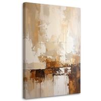 BILD auf Leinwand, Beige moderne Abstrakt - Braun, Textil (60/90cm) - Feeby