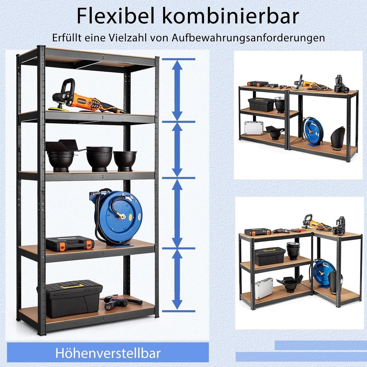 LAGERRGAL Schwarz - Schwarz, Holz (75/150/30cm) - COSTWAY