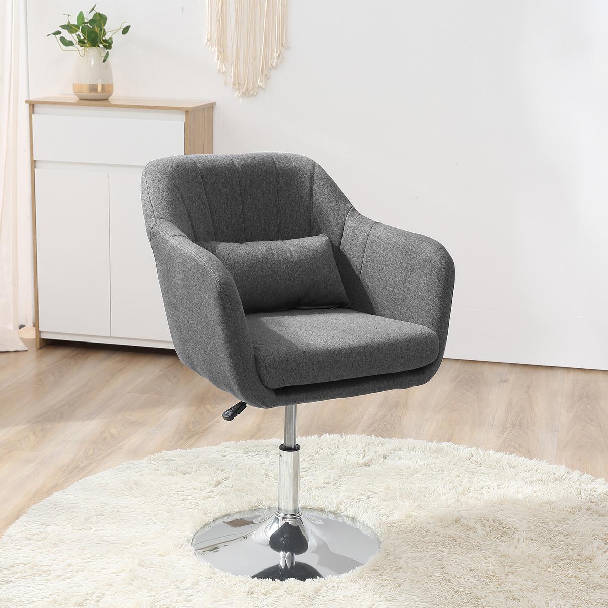 SESSEL Polyester Dunkelgrau - Dunkelgrau, Kunststoff (60/91/60cm) - HOMCOM