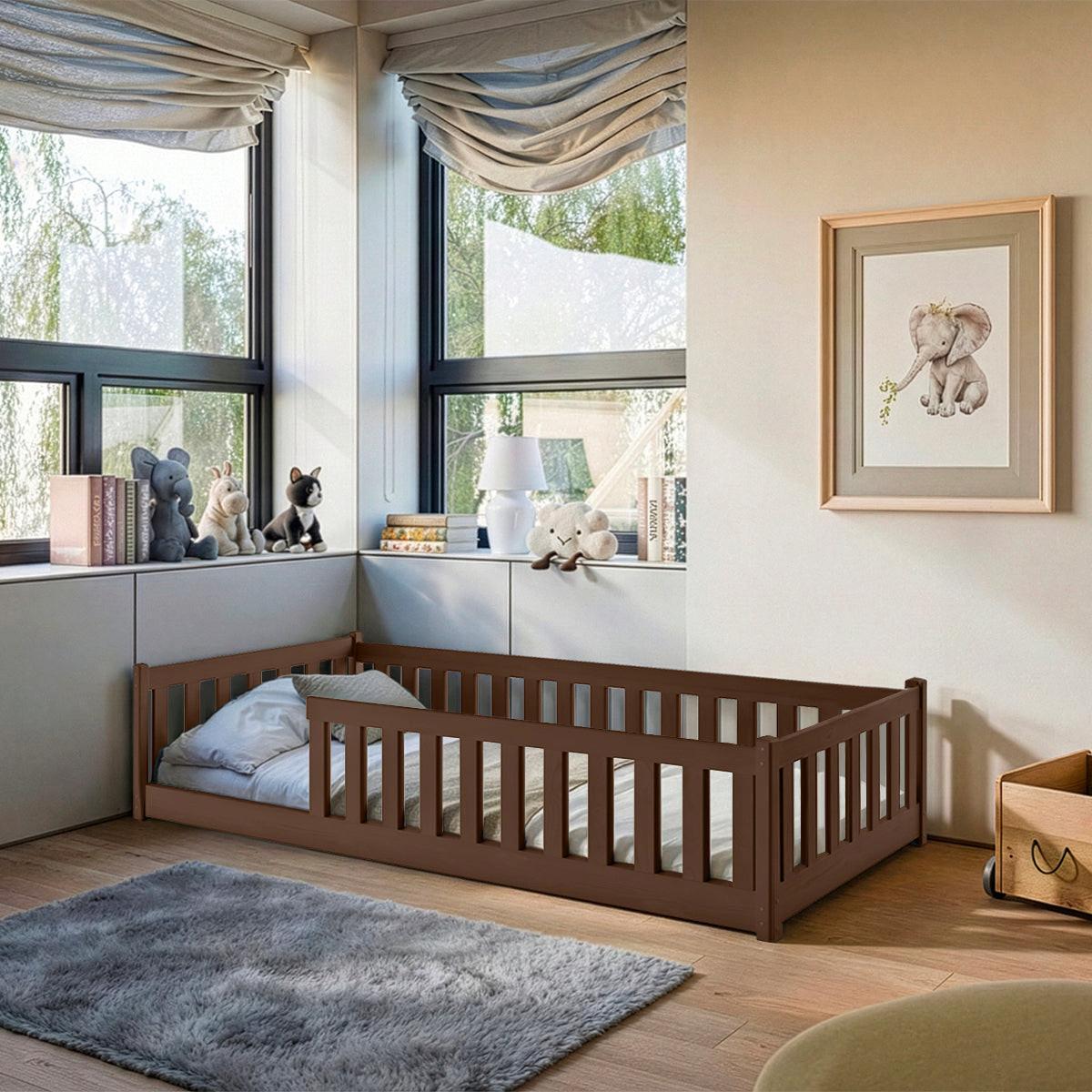 BETT 90/190 Maya Dunkelbraun - Braun, Holz (90/190cm) - Petits-meubles