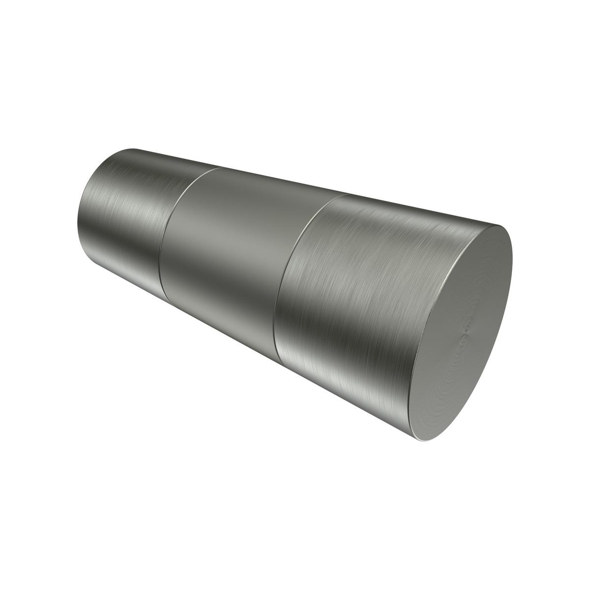 GARDINENSTANGE Prestige Tanara 280 cm (geteilt in 2 x 140 cm), 1-läufig, 20 mm Ø Edelstahl-Optik - Edelstahlfarben/Silberfarben, Metall (280cm) - INTERDECO