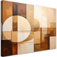 LEINWANDBILD 3D und geometrisch 30x20cm - Beige, Textil (30/20cm) - Feeby