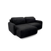 ECKSOFA Simone Mit Schlaffunktion - Schwarz, Holzwerkstoff/Textil (240/165cm) - Fun Möbel