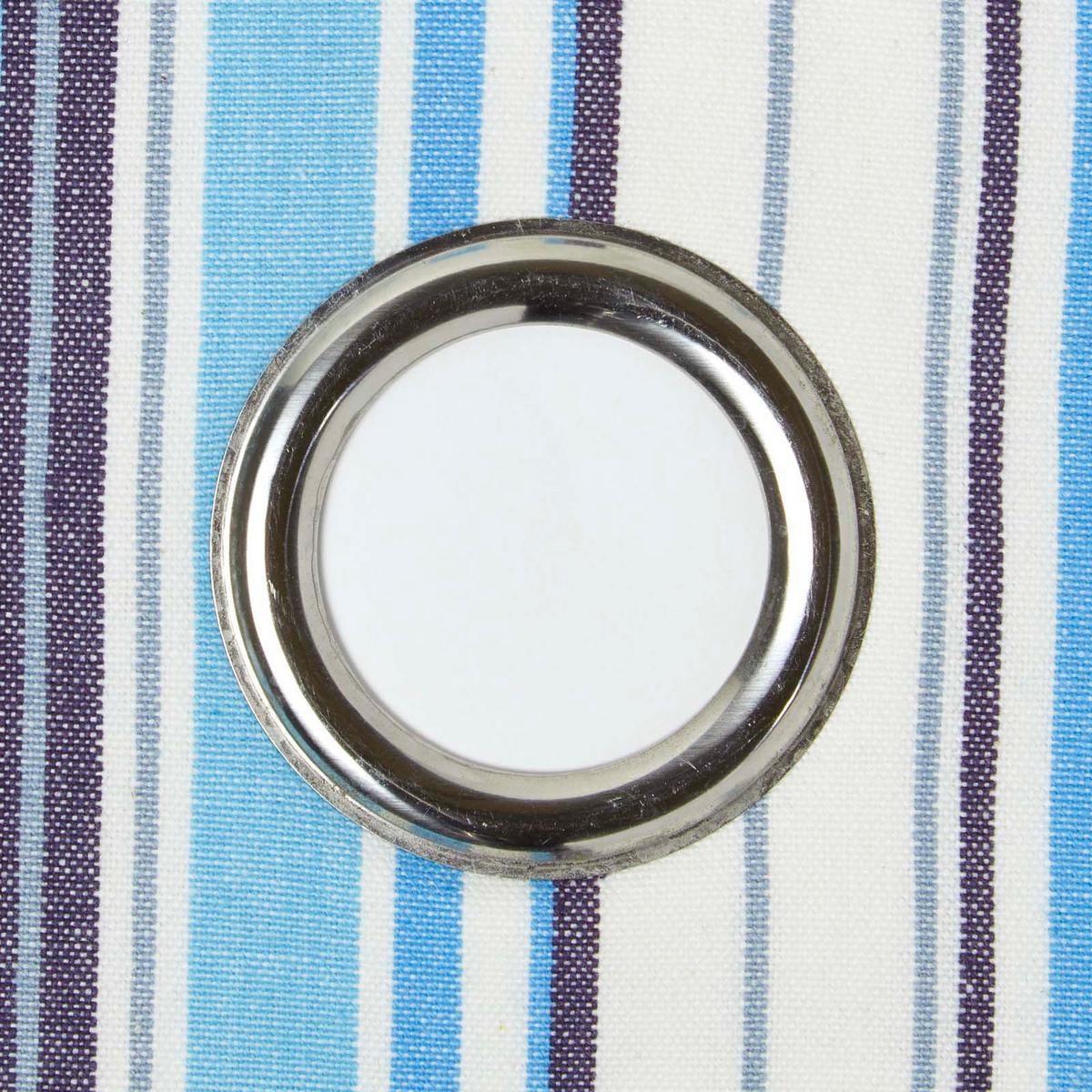 ÖSENVORHANG New England blickdicht 2er-Set, 137/182 cm - Blau, Textil (137/182cm) - Homescapes