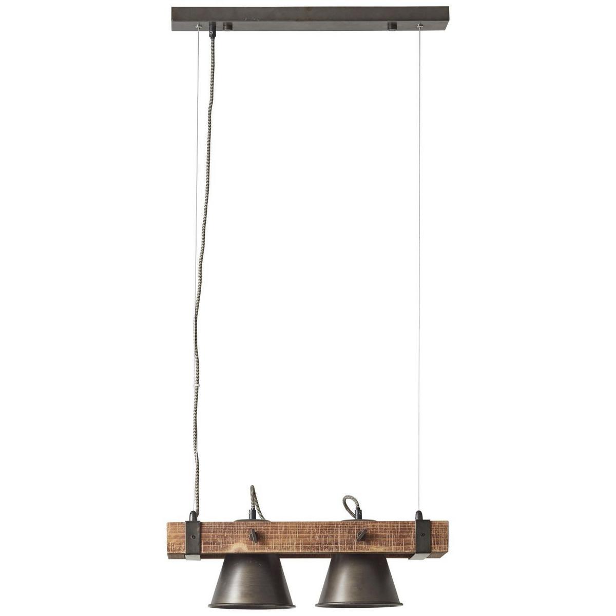 PENDELLEUCHTE Decca 85872/46 - Schwarz, Holz (20/51/115cm) - Brilliant