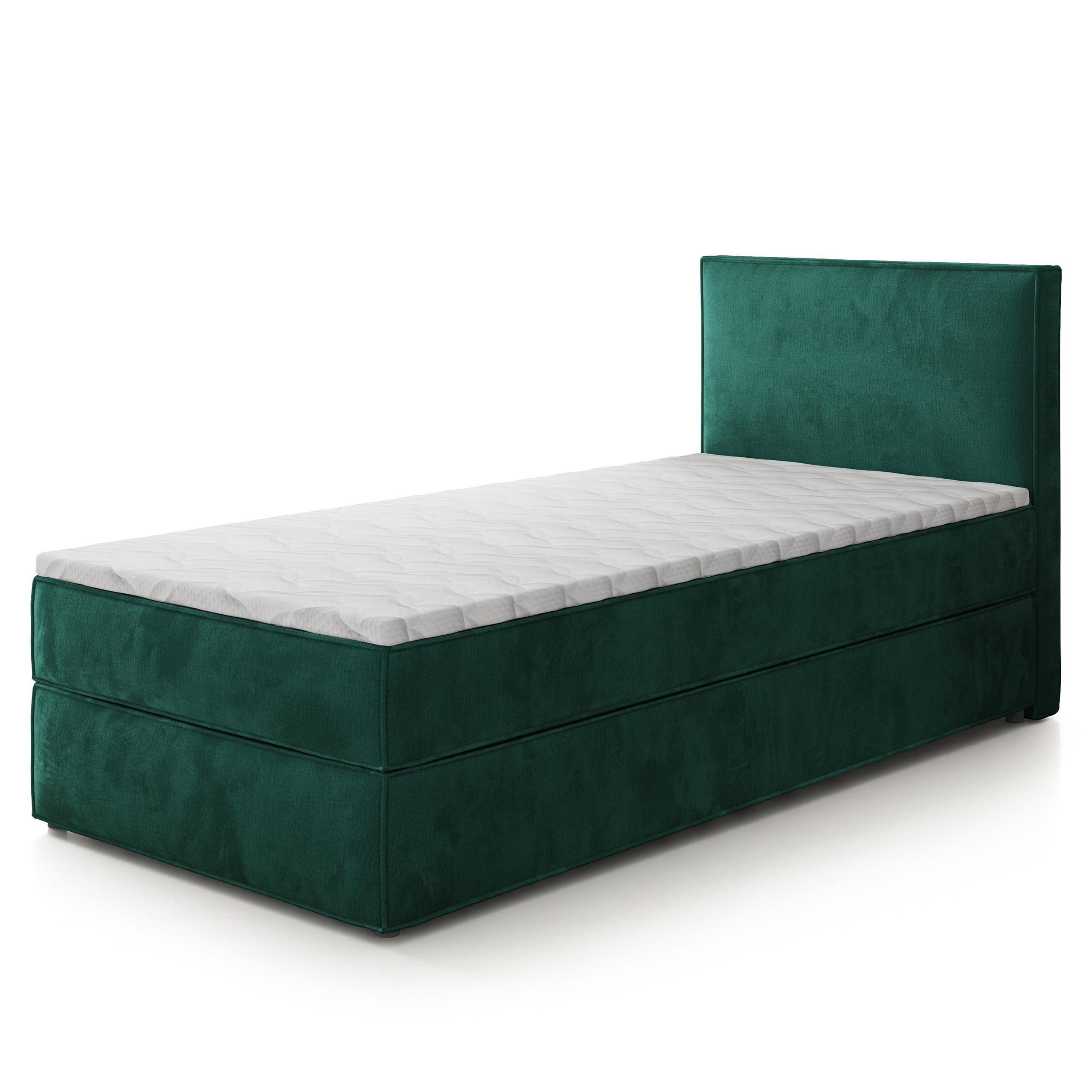 BOXBETT PELLIO 80x200 cm mit Matratze und Topper - Grün - Grün, Holz (80/200cm) - MASSENO