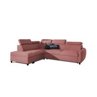 ECKSOFA Schlafsofa Anton In Esito - Rosa, Holzwerkstoff/Textil (205/265cm) - Fun Möbel
