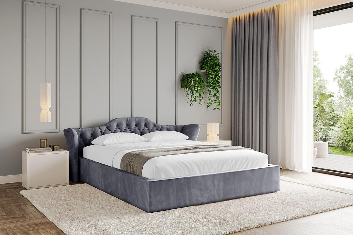 POLSTERBETT mit Bettkasten und Lattenrost, Bett mit Matratze H3/H4 - ZORAN-V1 120x200 Dunkelgrau - Dunkelgrau, Holzwerkstoff/Textil (120/200cm) - ALTDECOR