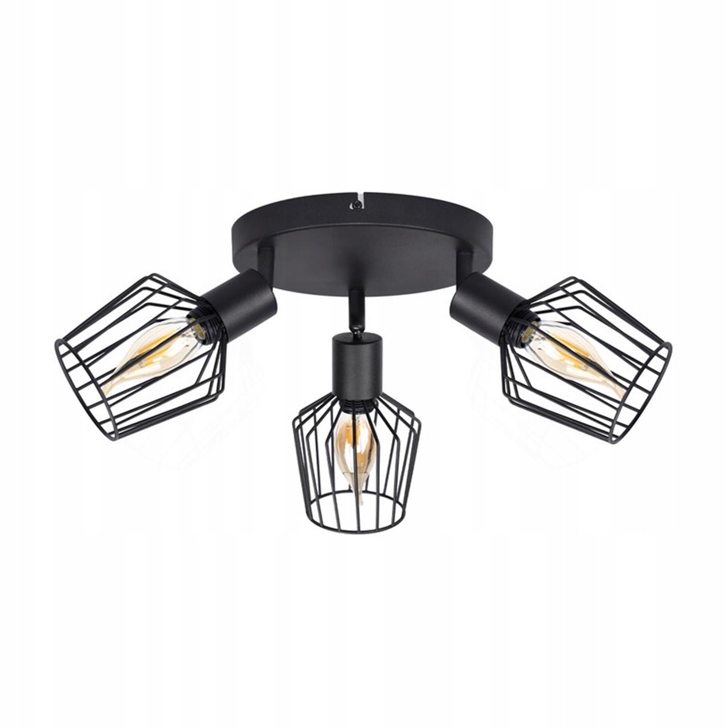 DECKENSTRAHLER Stella 3-flammig 20/20/10 cm - Schwarz, Metall (20/20/10cm) - Nettlife