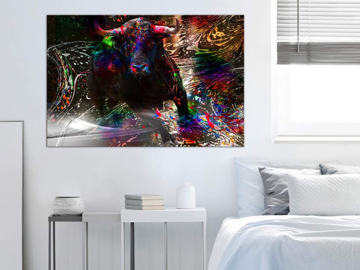 KUNSTDRUCK Bunt 60/40 cm - Multicolor, Textil (60/40cm) - KUNSTLOFT