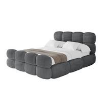 POLSTERBETT mit Bettkasten, Fußteil und Lattenrost, Bett mit Matratze H3/H4 - NOMA-Z 180x200 Dunkelgrau - Anthrazit, Holzwerkstoff/Textil (180/200cm) - ALTDECOR