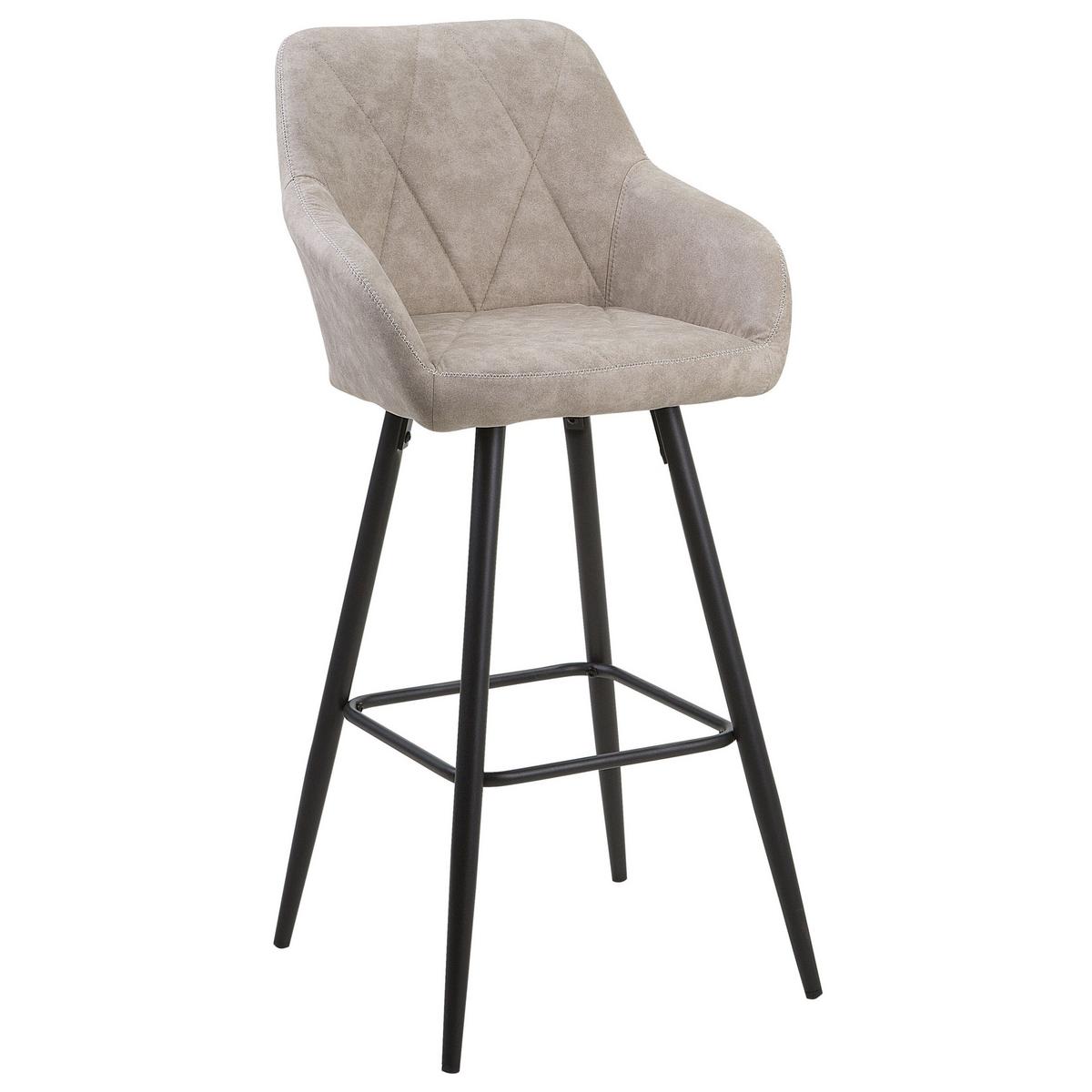 BARSTUHL 2er-Set Polsterbezug Beige Darien - Beige, Textil/Metall (44/104/41cm) - Beliani