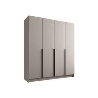 KLEIDERSCHRANK Santi I - Kaschmir/Schwarz, Holzwerkstoff/Metall (200/215/58cm) - MIRJAN24