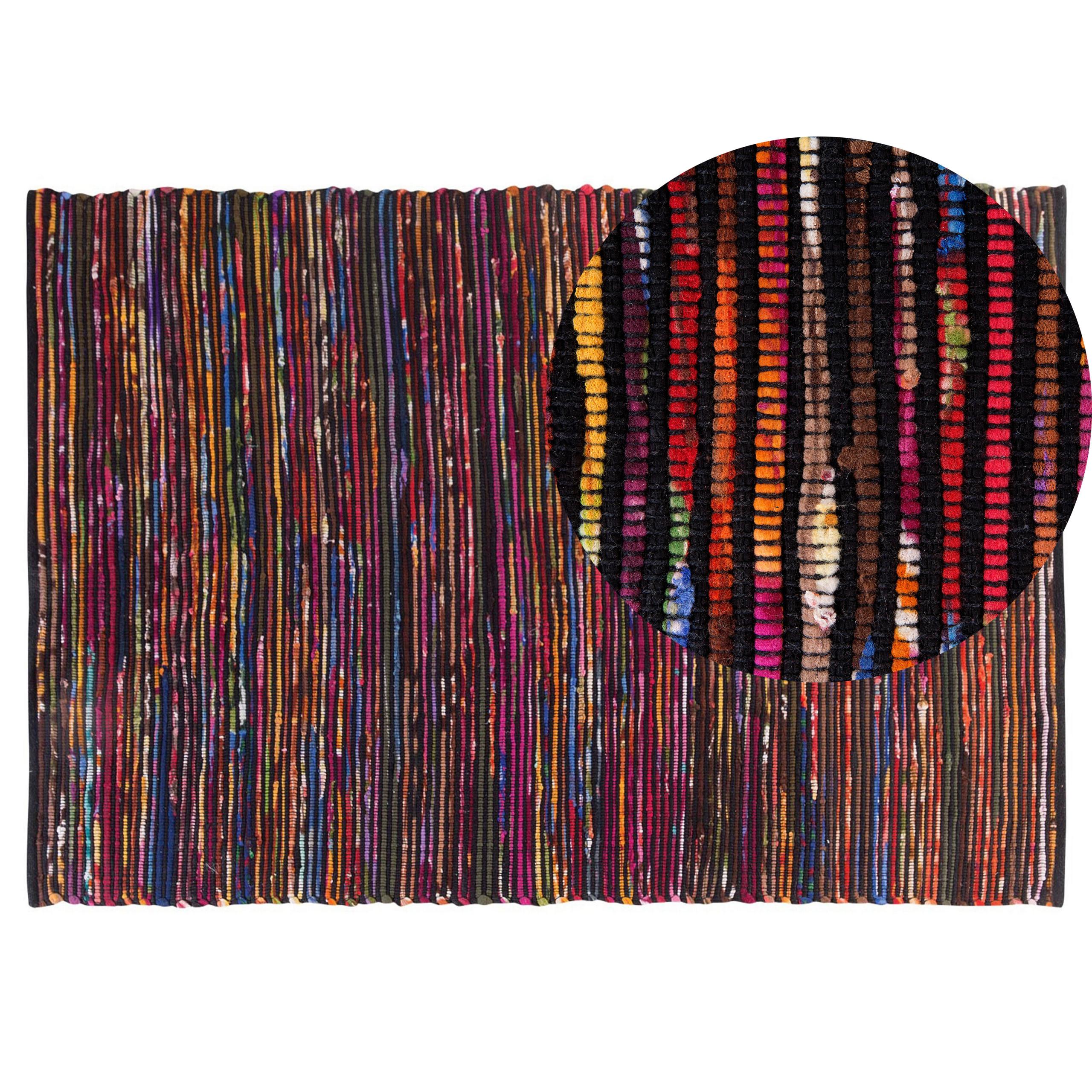 TEPPICH geflochten Bartin 200/140 cm - Multicolor, Kunststoff (140/200cm) - Beliani