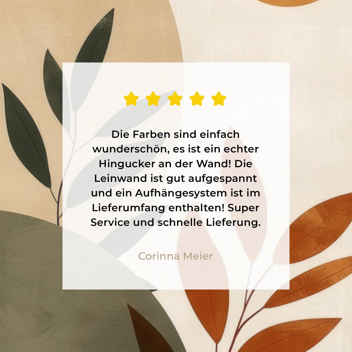 LEINWANDBILD Formen - Rund - Blätter - Beige Wandbild Wohnzimmer 60x80 cm - Rostfarben, Textil (60/80cm) - MuchoWow
