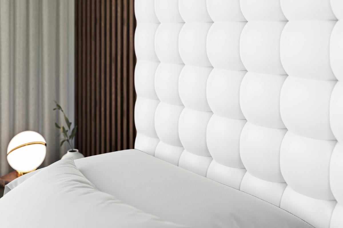 BOXSPRINGBETT VIONE KING - 140 x 200 - H3/H4 - Weiß Hochglanz - Weiß Hochglanz, Holzwerkstoff (140/200cm) - ALTDECOR
