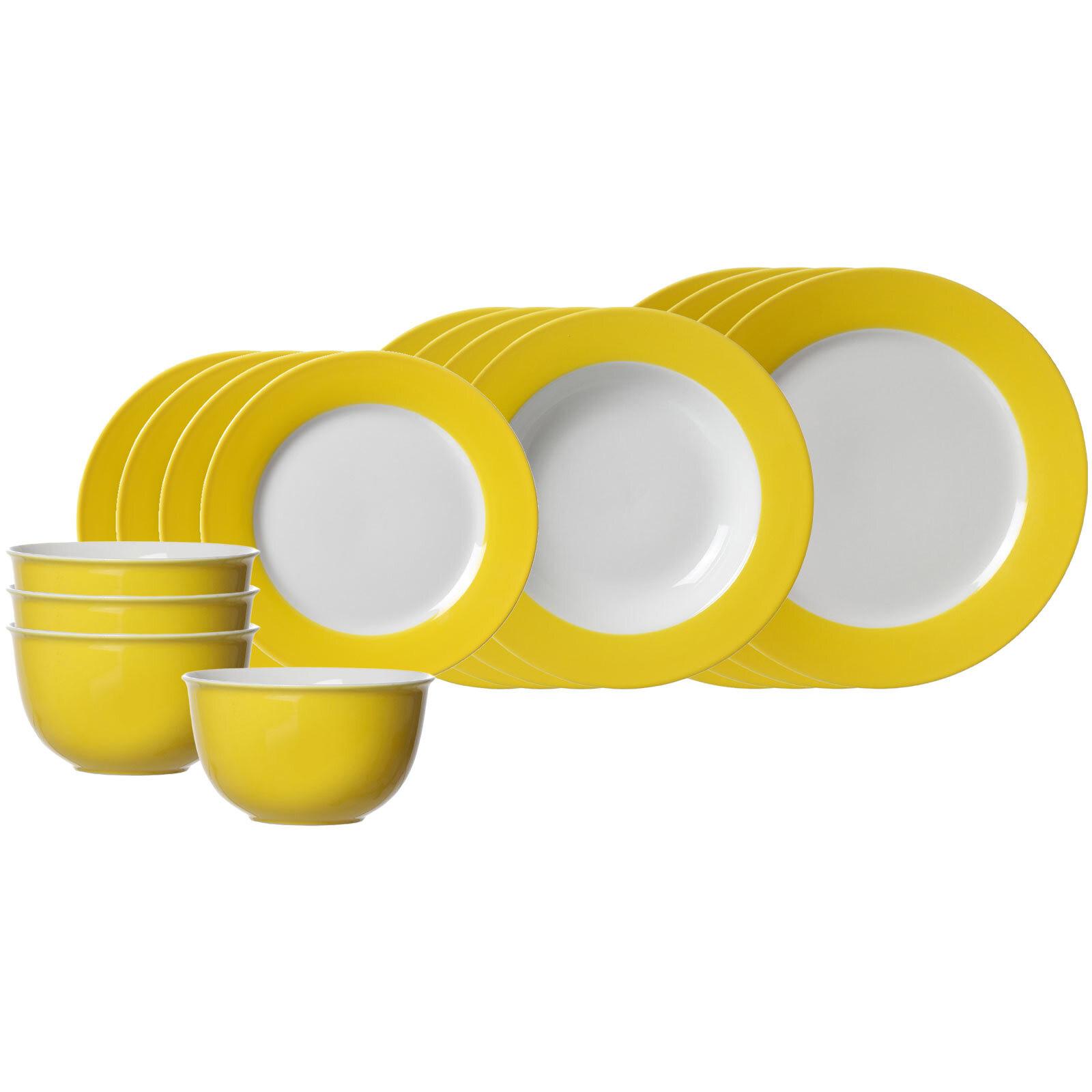EINSTEIGER-SET Doppio Gelb 16-tlg. - Gelb, Keramik (2/2/2cm) - Ritzenhoff Breker