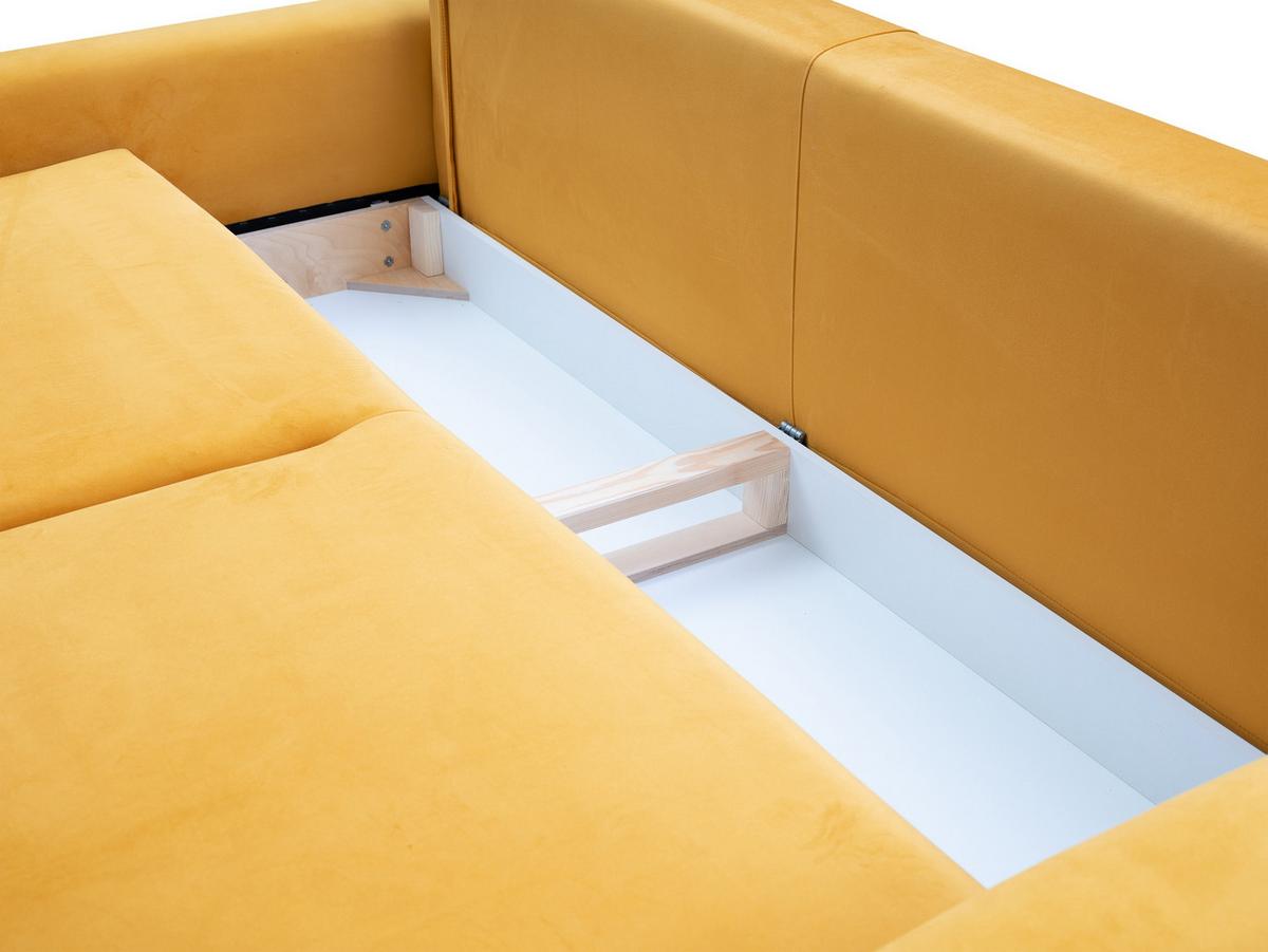 BETTSOFA FILO Orange Velours-Stoff mit Schlaffunktion - Orange, Holz (244/92/102cm) - MASSENO