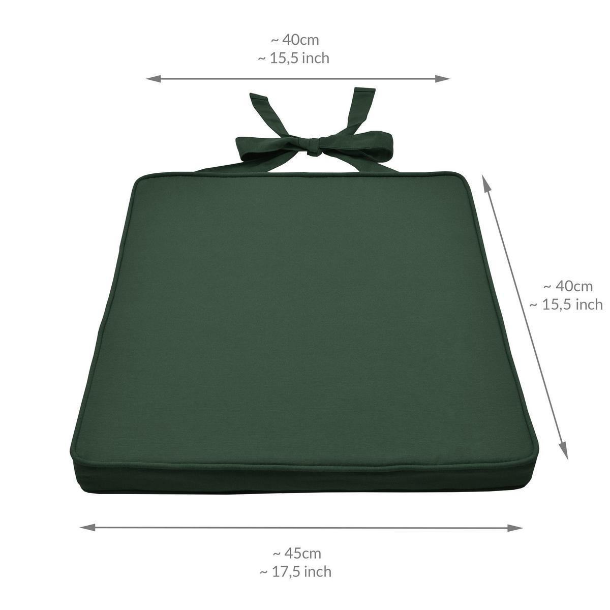 STUHLKISSEN Loft SK 45x40x5cm Dunkelgrün (8tlg) - Dunkelgrün, Textil (45/40/40cm) - Beautissu 