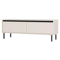 TV-MÖBEL Osaka Sandbeige 140 cm - Beige/Schwarz, Holzwerkstoff/Metall (140.2/50/40cm) - Selsey