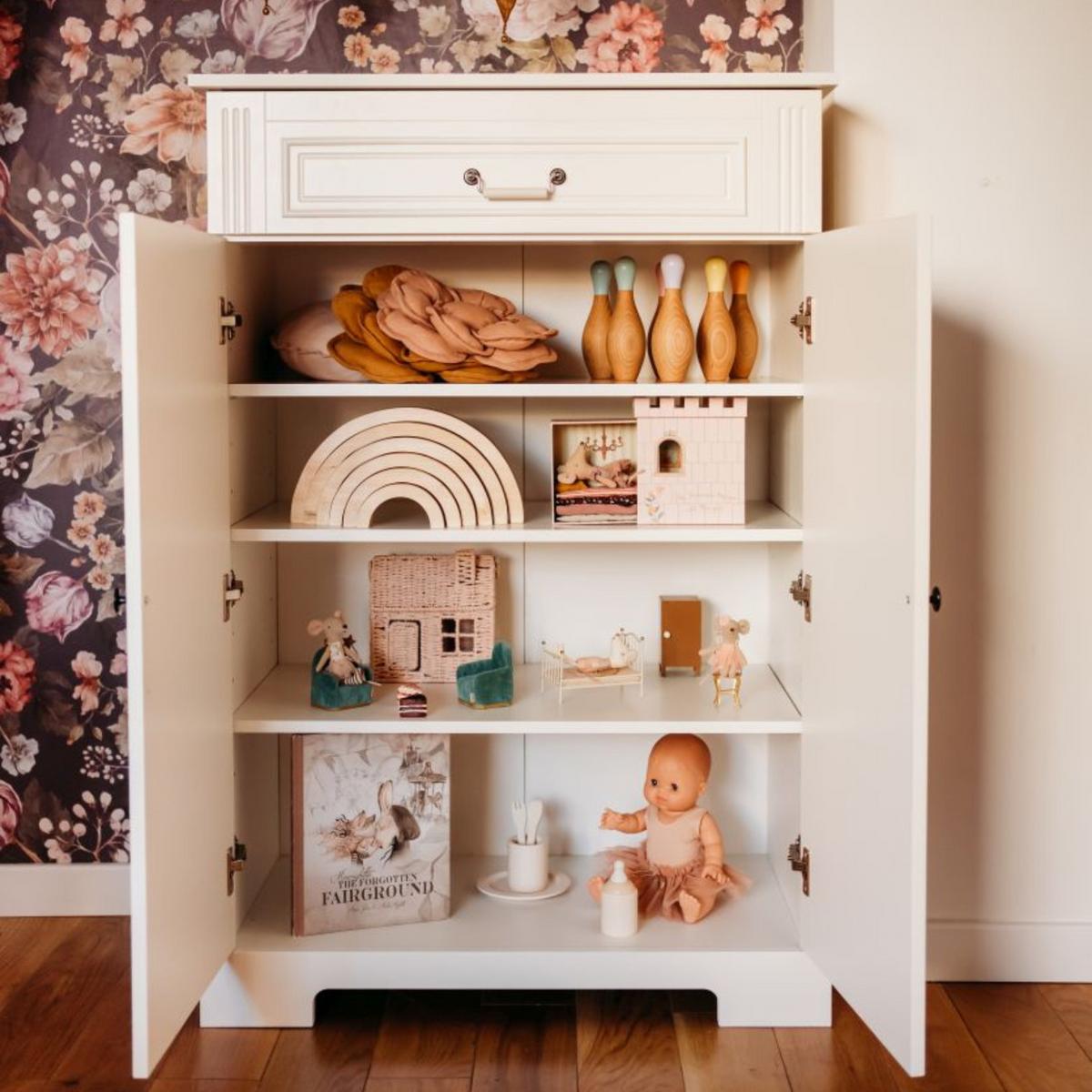 KINDERKOMMODE Ines – rustikale Eleganz und Funktionalität Weiß - Weiß, Holzwerkstoff (84/125/44cm) - RAUMHIRSCH FURNITURE