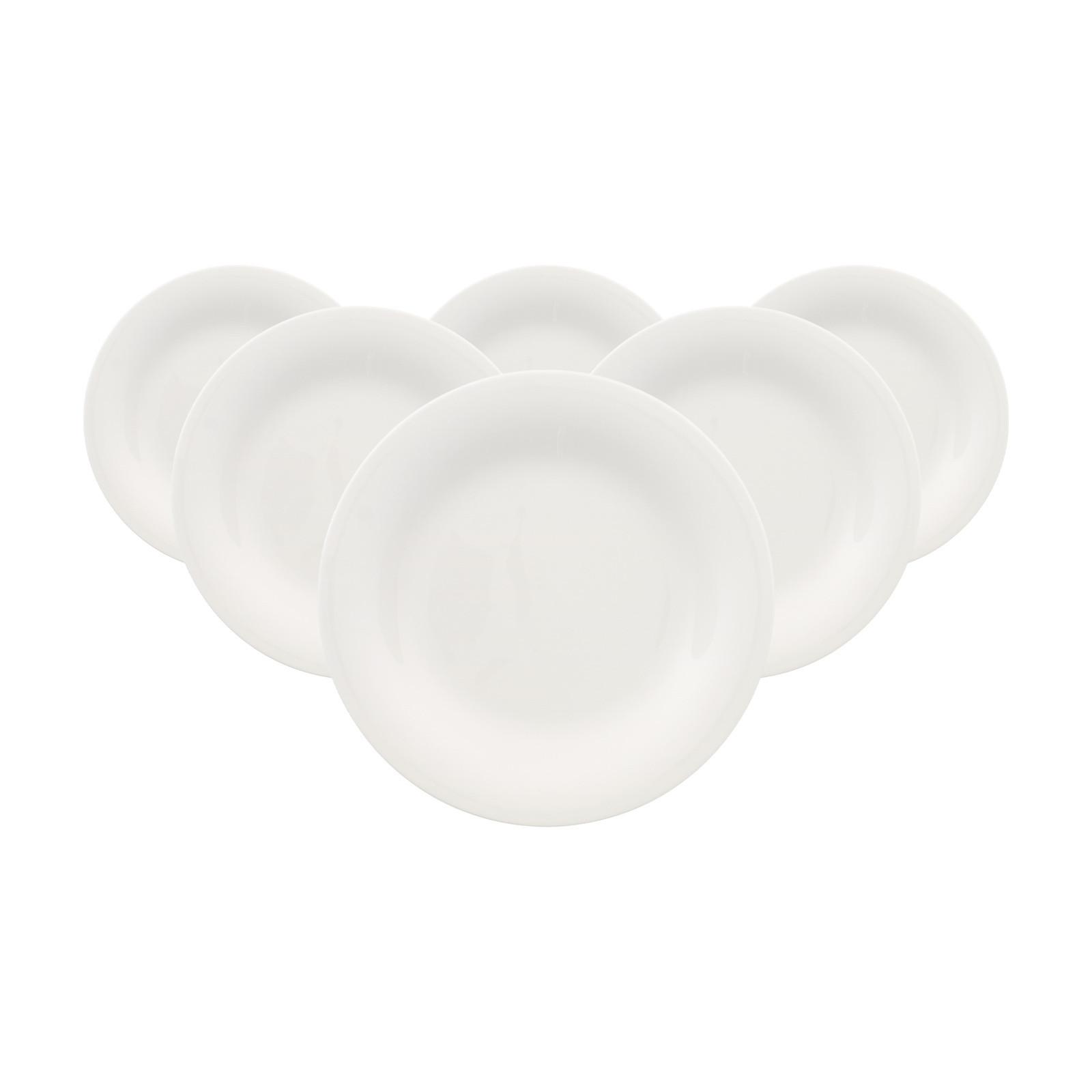 FRÜHSTÜCKSTELLER New Cottage Basic weiß ø 21,5 cm 6er Set - Weiß, Keramik (21.5cm) - Villeroy & Boch