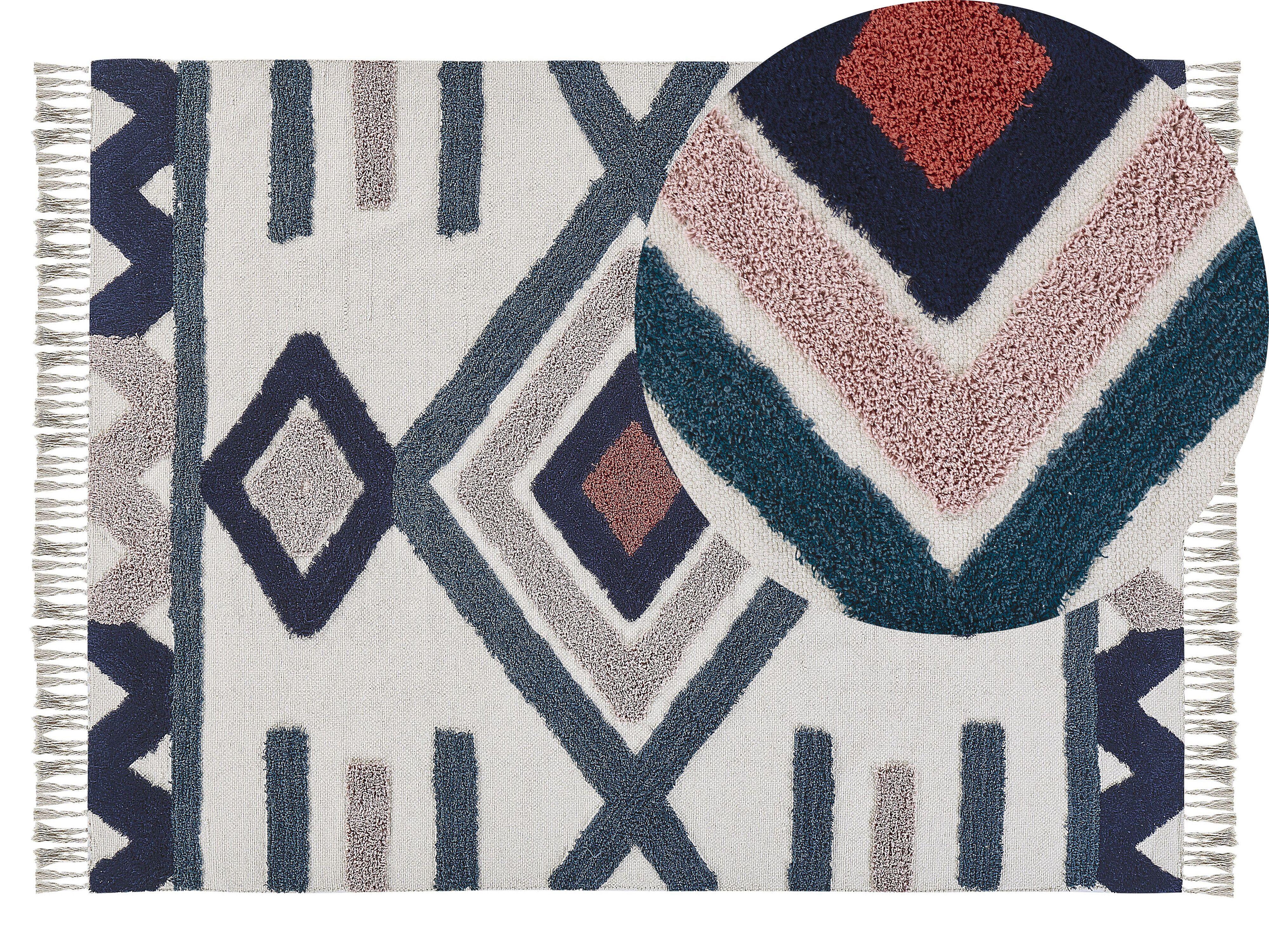 KURZFLOR-TEPPICH Kozlu 200/140 cm - Multicolor, Textil (140/200cm) - Beliani