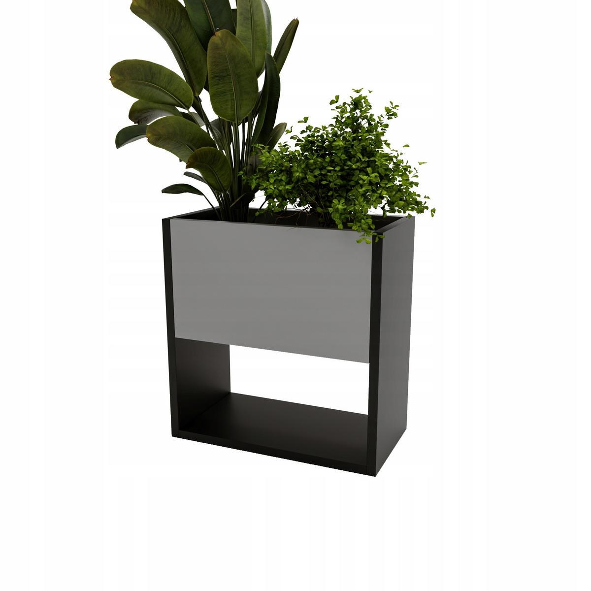 BLUMENKASTEN Dunkelgrau - Dunkelgrau, Holzwerkstoff (46195/45/44cm) - RAUMHIRSCH FURNITURE
