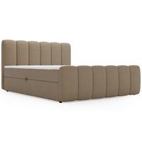 BOXBETT Cloud 140x200 Bouclé-Stoff Braun - Braun, Holz/Textil (140/200cm) - Graingold