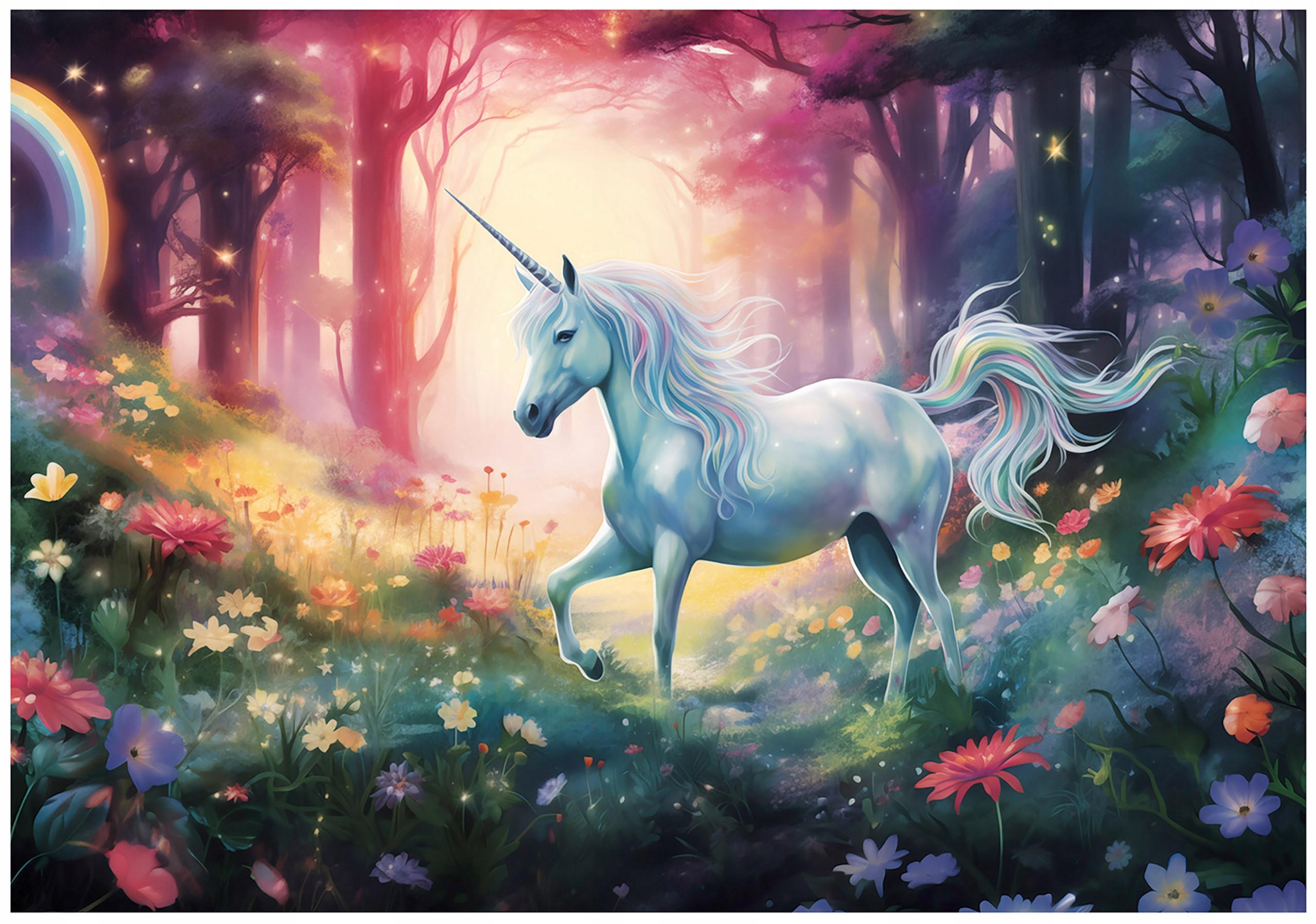 FOTOTAPETE Mädchen Einhorn Rosa 416x254 cm - Multicolor, Papier (416/254cm) - Wallarena