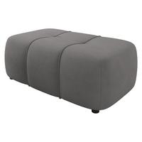 POLSTERHOCKER Furyn - Greige/Schwarz, Holzwerkstoff/Kunststoff (93/38/62cm) - MIRJAN24