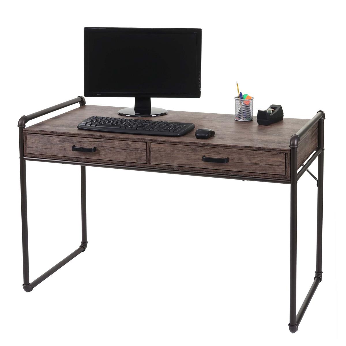 SCHREIBTISCH rechteck Wildeiche Dekor - Wildeiche, Metall (61/117/75cm) - MCW