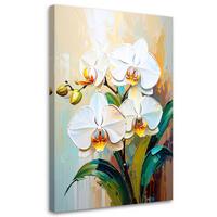 LEINWANDBILD Blumen 30x45cm - Beige, Textil (30/45cm) - Feeby