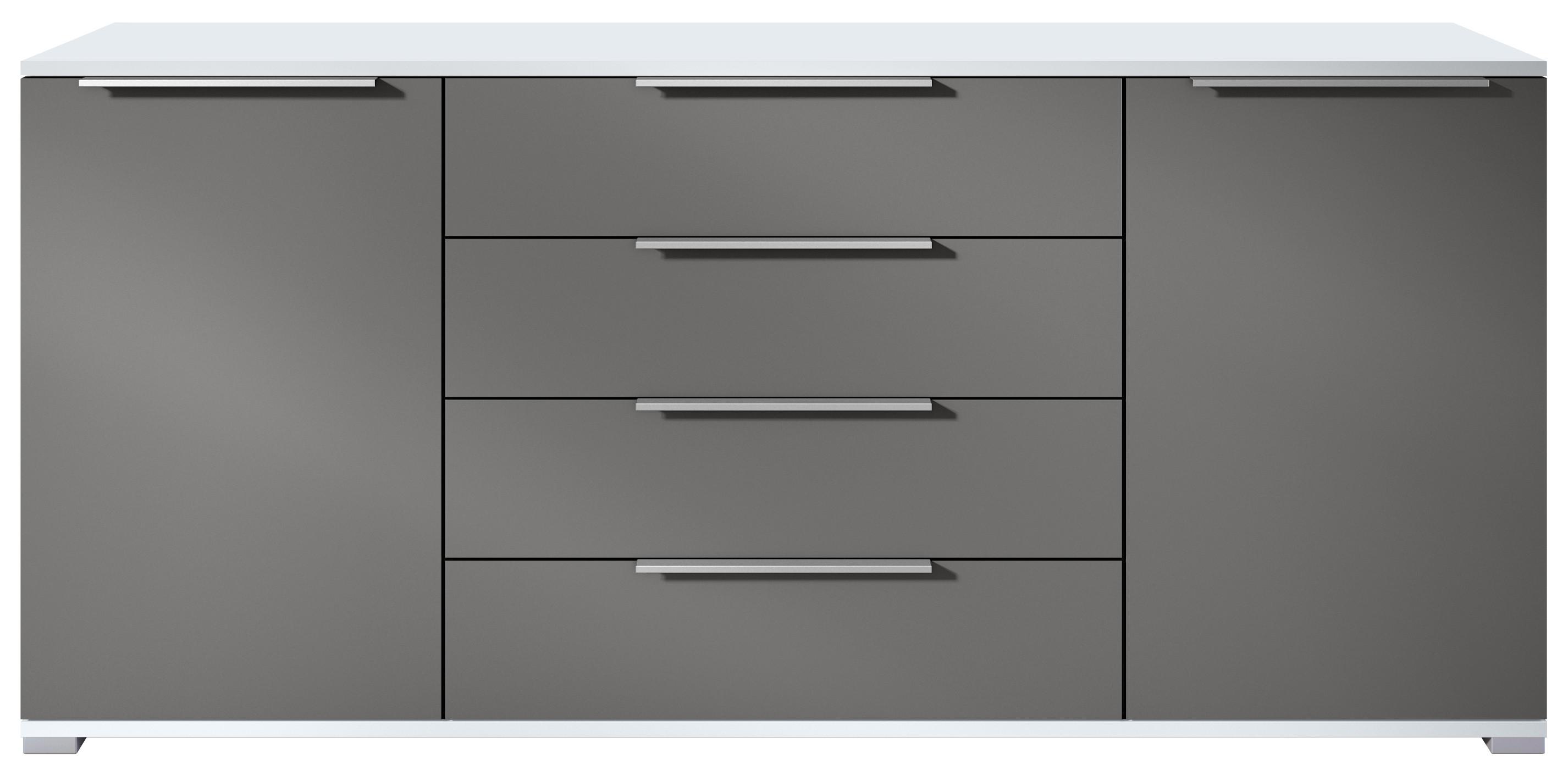 SIDEBOARD Linio Anthrazit matt - Anthrazit, Holzwerkstoff (166.5/75.5/35cm) - Vladon