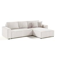 ECKSOFA Isaac 4 Sitzplätze Weiß - Weiß, Holzwerkstoff (294/185cm) - Petits-meubles