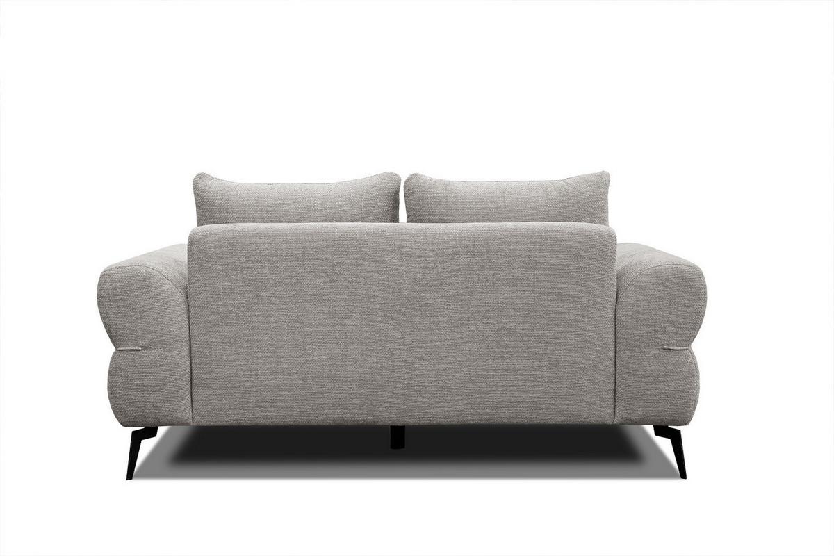 SOFA SALVINI 2-Sitzer, ecru - Ecru/Schwarz, Holzwerkstoff/Textil (176/88/99cm) - Wozimo