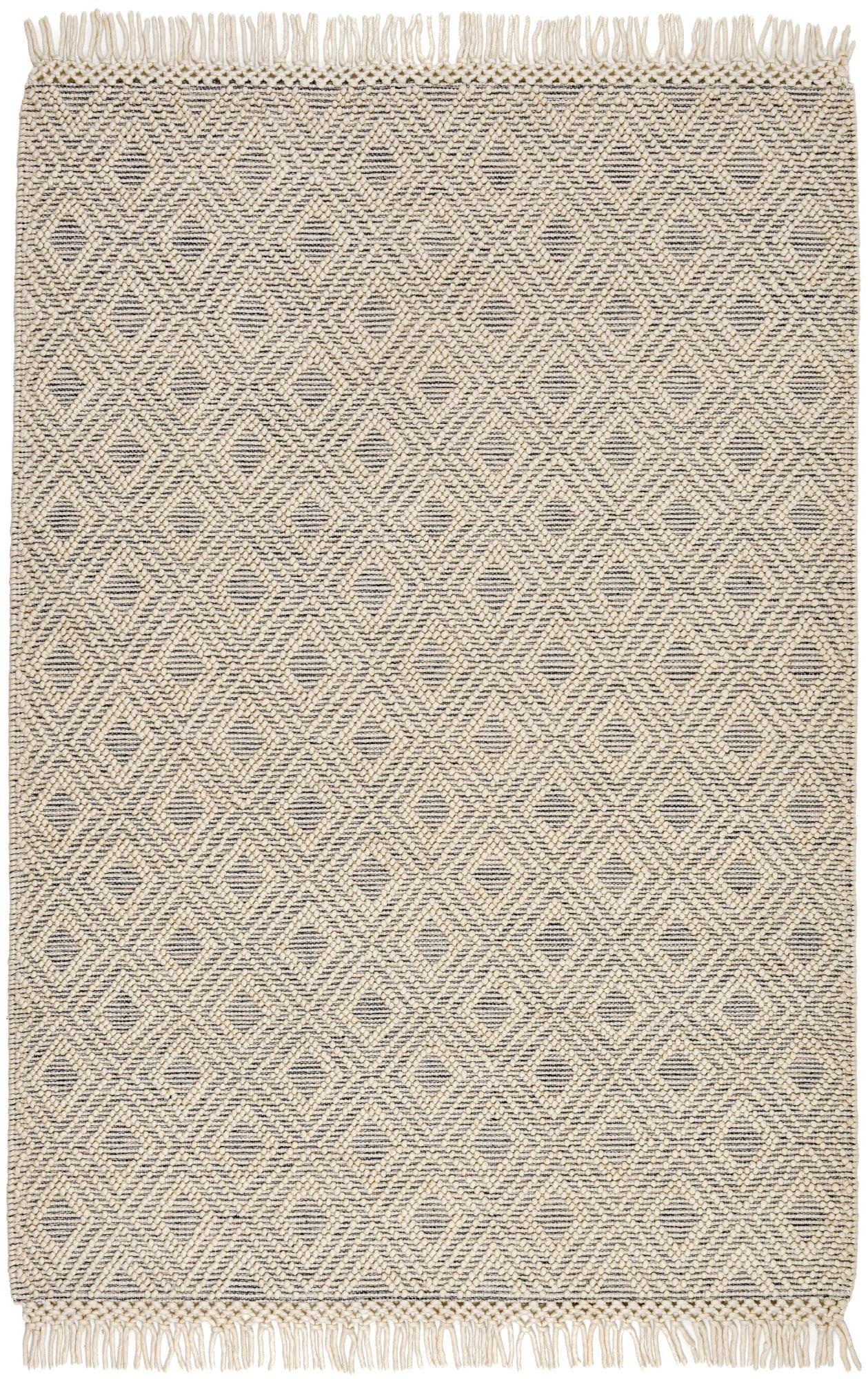FLACHWEBETEPPICH Macrame Style, beige 120x180 cm - Naturfarben, Textil (120/180cm) - Rug and Roll