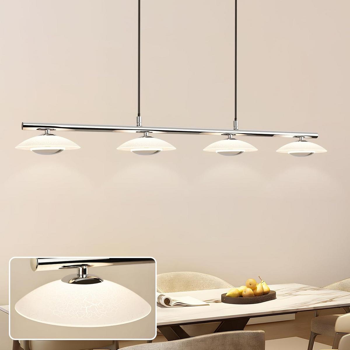 HÄNGELEUCHTE Zorvq 94/16/133 cm - Chromfarben, Glas/Metall (94/16/133cm) - ZMH